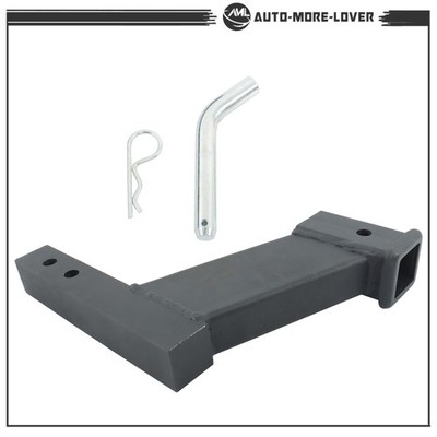 Easy Install 2 Inch Solid Shank Hitch Adapter 10 Inch Lift Drop 10000 LBS Rating