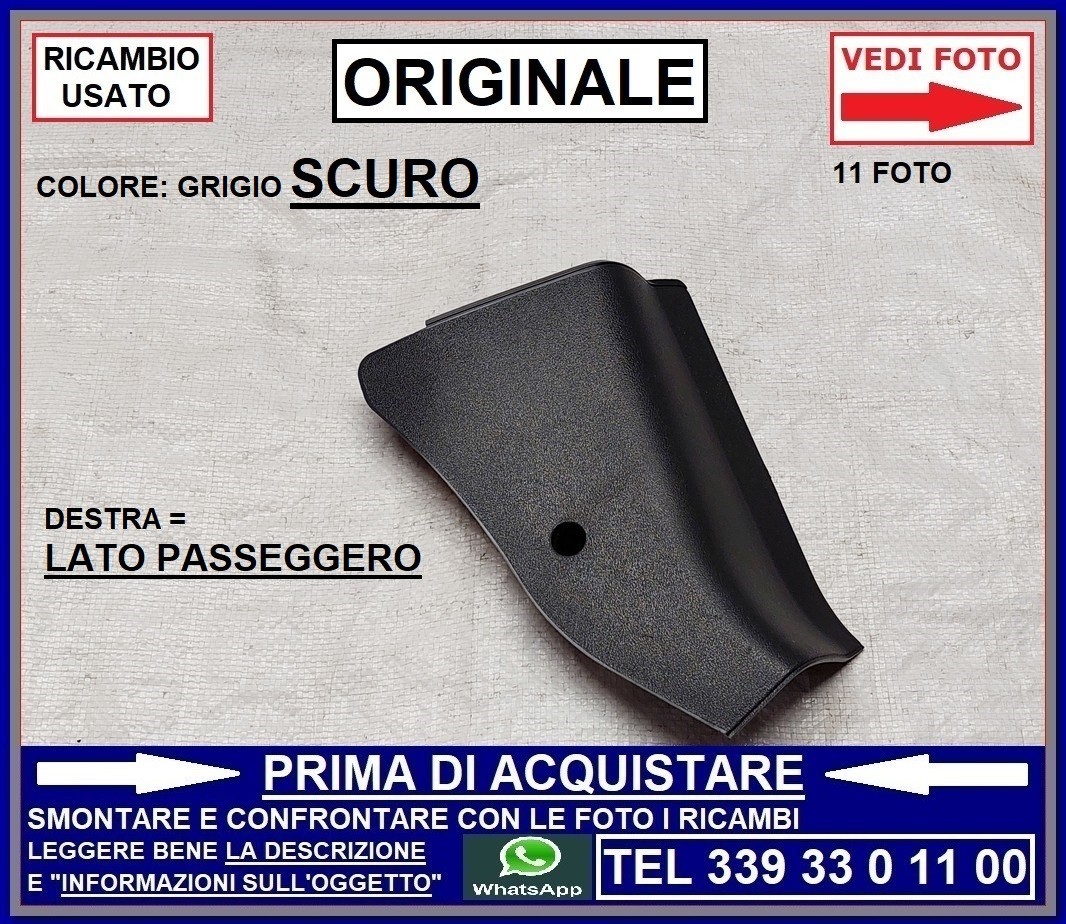 PLASTICA BATTITACCO ANTERIORE DESTRA DX grigio scuro FIAT PANDA 2 mod 169 03-12