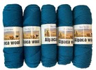5-Three Blue Birds Alpaca Wool Yarn Skeins Turquoise Blue Green 100 G Each
