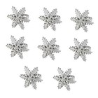  Snowflake Napkin Rings - Set of 8 Merry Xmas 8 Pack Silver - Snowflake