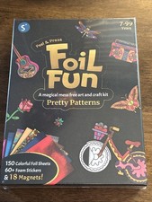 Foil Fun - Pretty Patterns, 18 DIY Magnets Mess-Free Art, Colorful Creative P...
