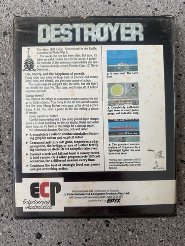 Destroyer | C64 Disk Commodore 64 Computer Game | Free AU Postage - Picture 3 of 6