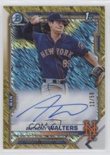 2021 Bowman Chrome HTA Gold Shimmer Refractor 12/50 Anthony Walters Auto 7m3