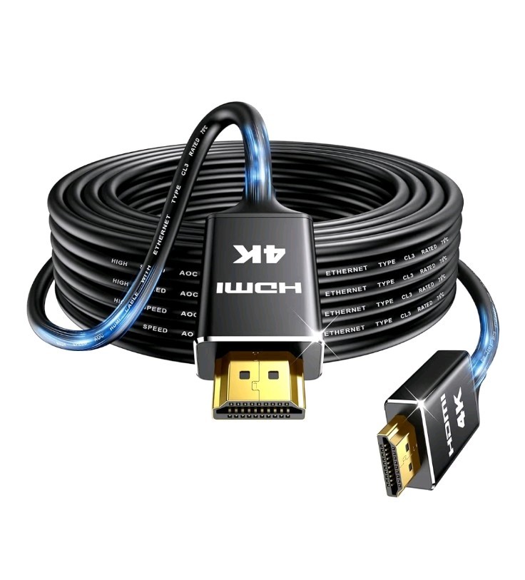 Highwings 4K Long HDMI Cable 10M | In-Wall CL3 Rated eACR Cable 2.0 | Support HD