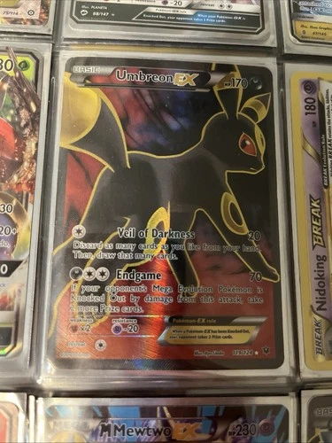 Pokémon TCG Umbreon EX Full Art Ultra Rare Card 119/124 XY Fates Collide