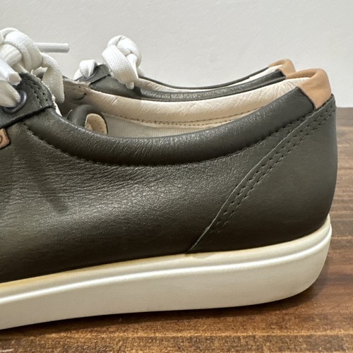 Ecco Women's Sneakers Soft 7 Deep Forest Metallic Leather Lace Size 38 US 7-7.5 - Picture 9 of 16