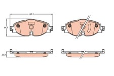 Bremsbeläge für Audi Q3 VW Arteon Kombi Caddy Alltrack California V ab 15->