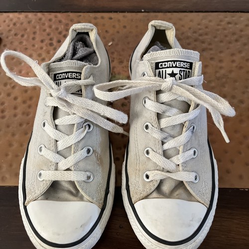 Converse Youth All Star High Top White Canvas Shoes Sz 2.5 - Picture 2 of 13