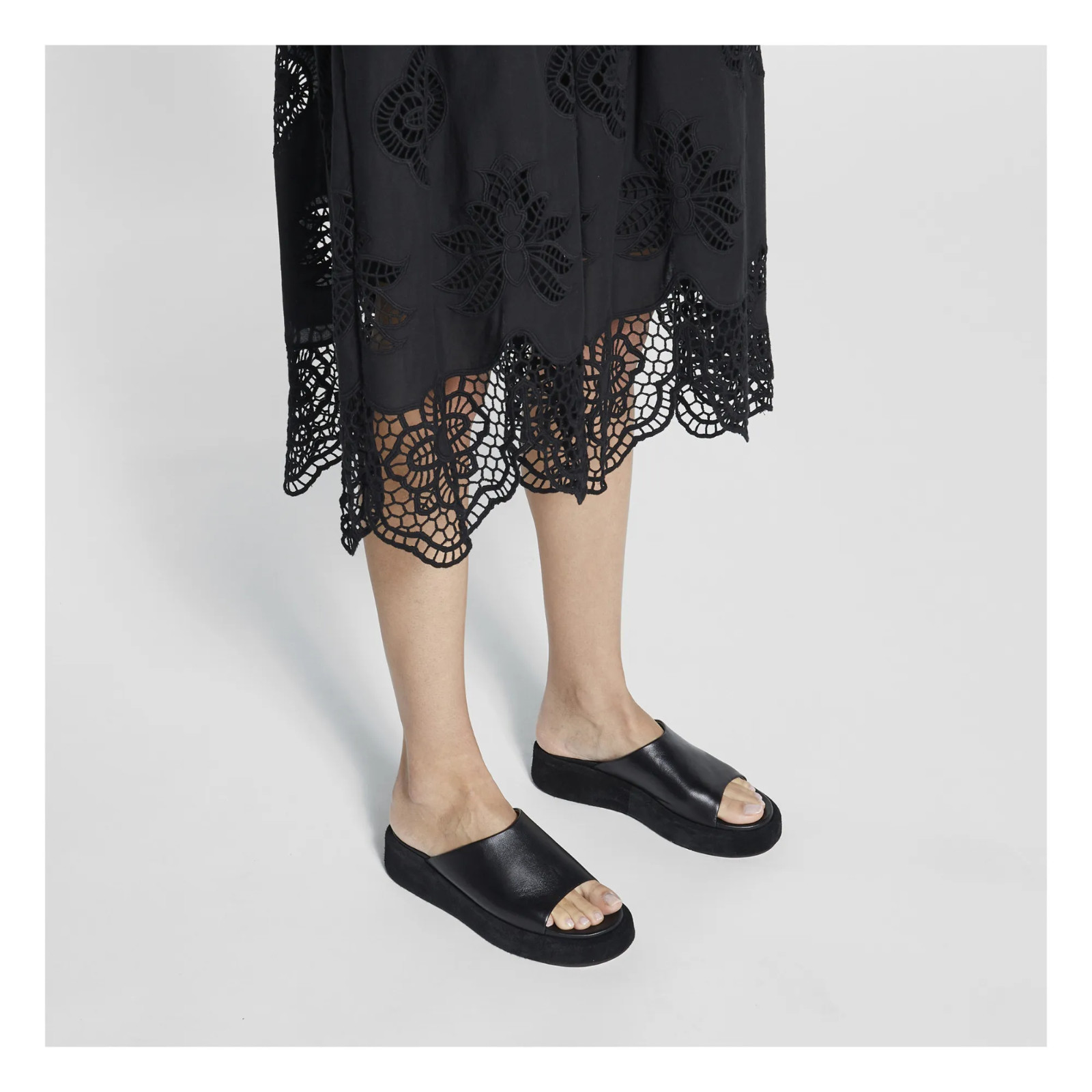 ATP Atelier Black Pacci Leather & Suede Sandals Size 39 image 5