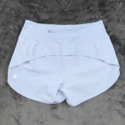 Lululemon Speed Up Shorts Women 4 Tall Light Blue Updated Fit Linend Gym Summer