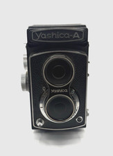 Used Vintage Yashica-A Camera Yashikor 1:3.5 80mm lens With Leather Case