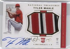 2018 Panini National Treasures Gold 10/49 Tyler Mahle #12 Auto 14tz