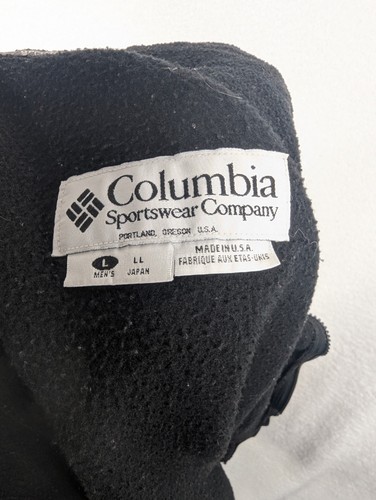 Vintage Columbia Fleece Jacket Womens Large Black Full Zip Fuzzy Made In USA - Imagen 7 de 9