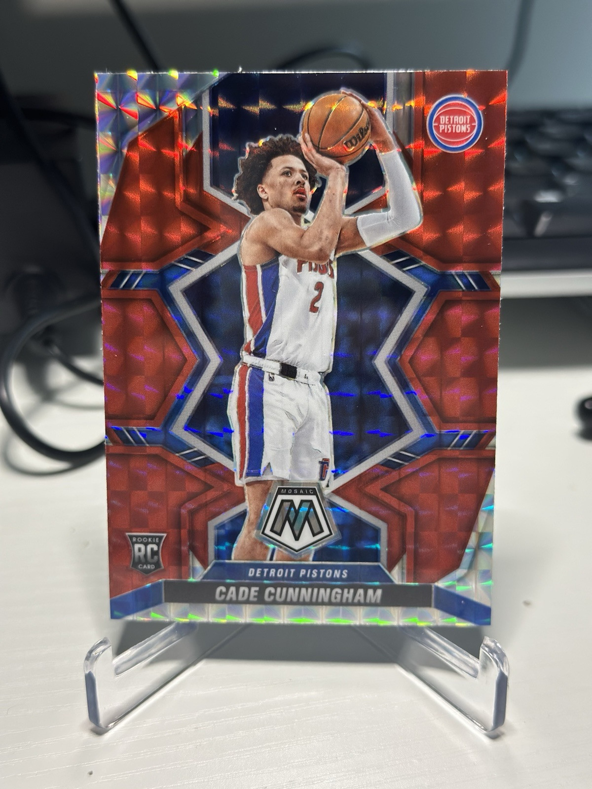 2021-22 Mosaic Cade Cunningham Red Prizm SP #203 Rookie Card RC