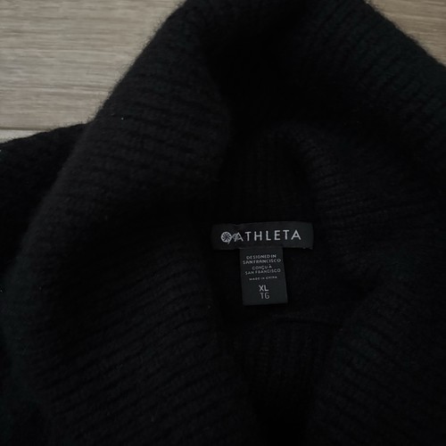 Athleta Damen ALPINE ROLLKRAGEN PULLOVER XLarge Schwarz Kaschmir Wollmischung - Bild 4 von 6