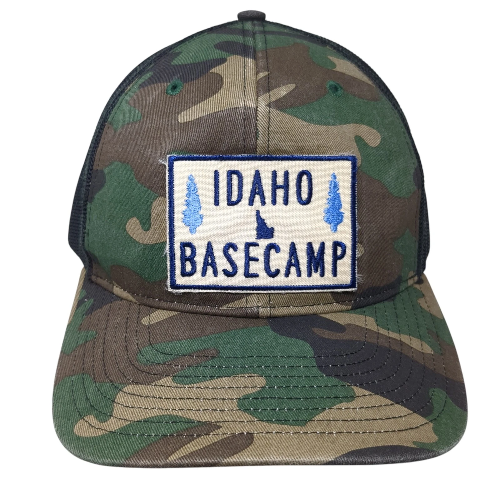 Idaho Basecamp Snapback Trucker Hat Multi One Size Adjustable Camo Richardson