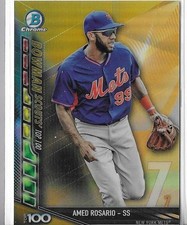 2017 BOWMAN CHROME AMED ROSARIO GOLD REFRACTOR RC #9/50