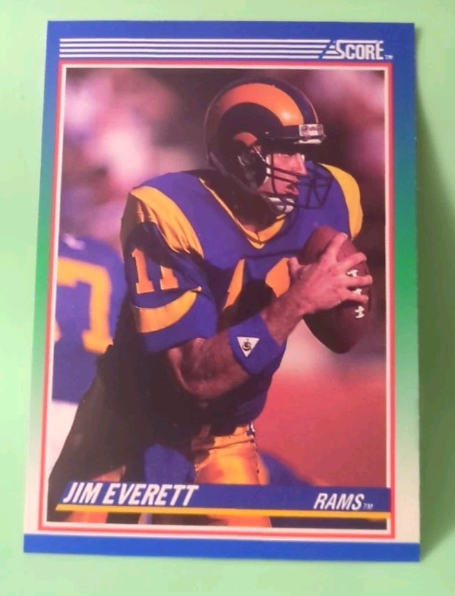 1990 Score - Jim Everett #4 - Los Angeles Rams 