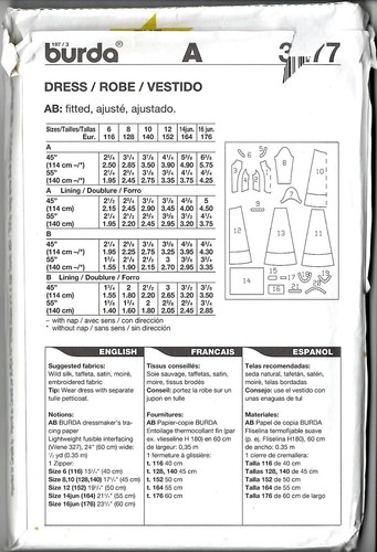 Burda 3277-Sewing Pattern-Girl's Dress-Flower Girl, Jr. Bridesmaid Sizes 6-16 - Picture 2 of 2