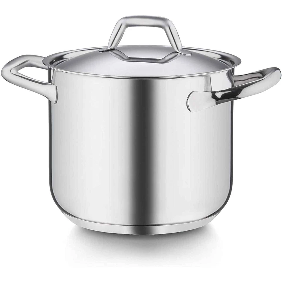 BARAZZONI Chef Line Batteria Set di Pentole 9 Pezzi Acciaio Inox Made in Italy - Immagine 3 di 4