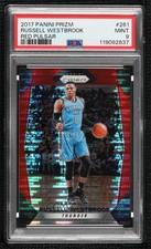 2017-18 Panini Prizm Red Pulsar Prizm 13/25 Russell Westbrook #261 PSA 9 MINT