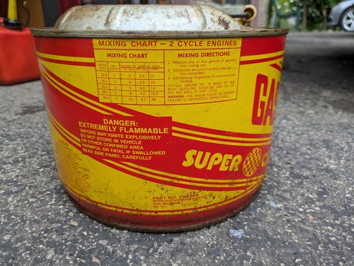 Vintage Stancan Benzin Super Can 2 1/2 Gallonen Metall Made in USA 725204 - Bild 12 von 12