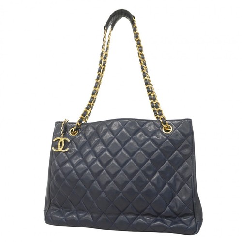 Chanel Shoulder Bag Matelasse Chain Lambskin Navy 351640