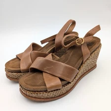 Sofft Diana Espadrille Platform Wedge Sandal Women's Sand Size US8.5M EU39