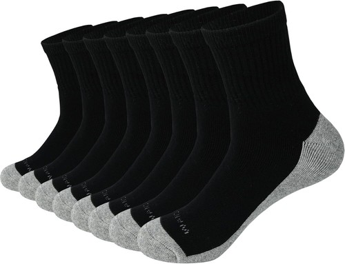 Men's Athletic Ankle Socks 3/8 Pairs Thick Cushion Running Socks Cotton Socks - Picture 8 of 25