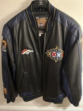 Pro Line Denver Broncos Super Bowl Jacket Leather Black/Navy