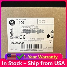 1PC US Allen Bradley 100-C30D00 120V 30AMP Contactor No Aux Contact NEW