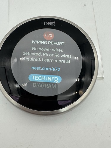 Google Nest 3rd Generation Learning Thermostat A0013 E260129 T3016US STAINLESS - Picture 2 of 11