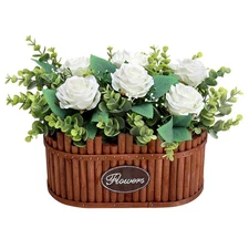 Dining Table Centerpiece Decor - Pre-Made Artificial Flower Arrangement Fake ...