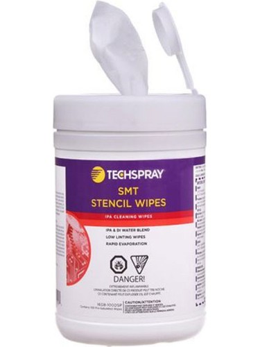 Techspray SMT Stencil Wipes - Disposable Tub of 100 (1608-100DSP) - Picture 1 of 12