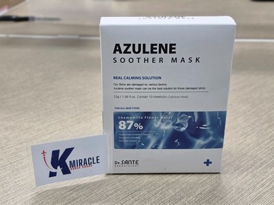 SANTE Azulene Soother Mask 10 Sheets / Calming Face Mask / Sensitive Skin Care
