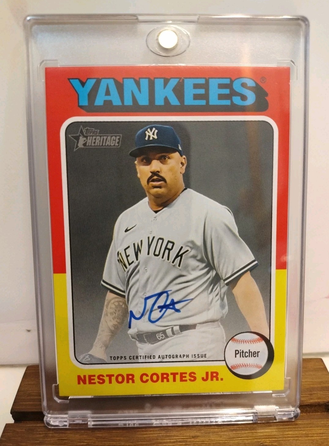Nestor Cortes Jr. Auto 2024 Topps Heritage Real One #ROA-NC Yankees MLB