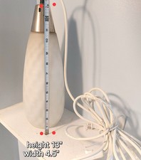 Vintage MCM "Milk-Glass" Pendant Light Fixture With Plug-In Cord