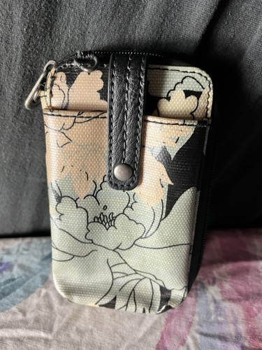 Sakroots Floral Wallet Wristlet Organizer Boho Coated Canvas Zip Around - Picture 2 of 3