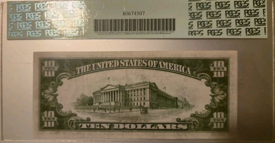 PCGS FR2309 1934-A $10 North Africa Silver Certificate XF 40 - Image 2 of 2