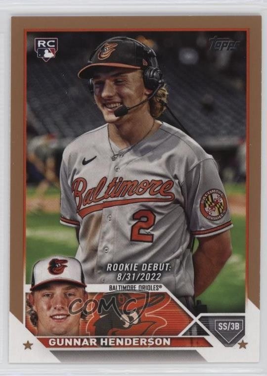 2023 Topps Update Rookie Debut Gold /2023 Gunnar Henderson #US18 0n64