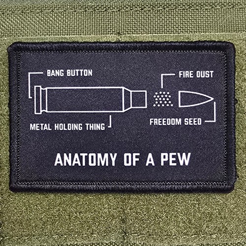 Anatomy Of A Pew Patch Moral Tactical Meme Military Army Hook & Loop 3x2 - Picture 1 of 8