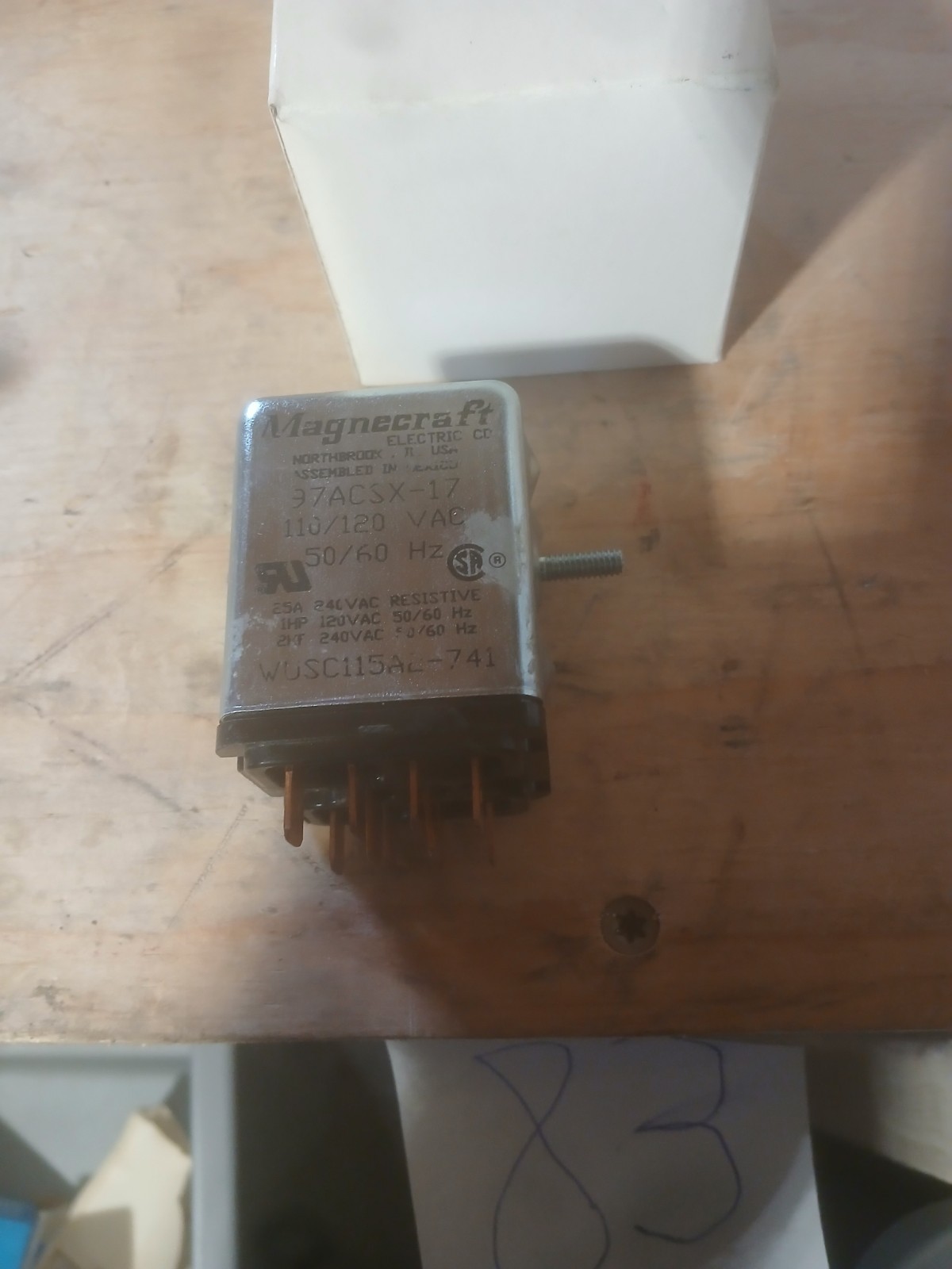 New SCHNEIDER ELECTRIC Magnecraft 97ACSX-17 / 97ACSX17, 110/120VAC