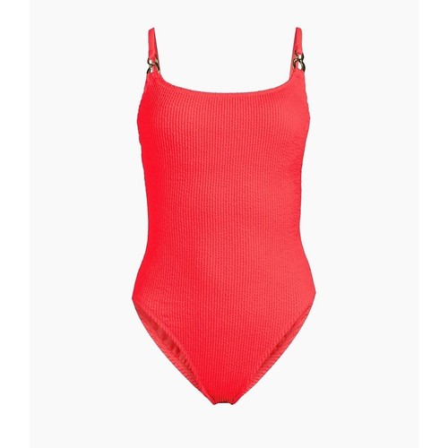 Lilly Pulitzer Alizee Crinkled One-Piece Swimsuit Mizner Red One Piece Sz 16 - Picture 5 of 12