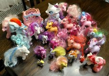 My Little Pony Lot of 25 Assorted Figures and Carriage