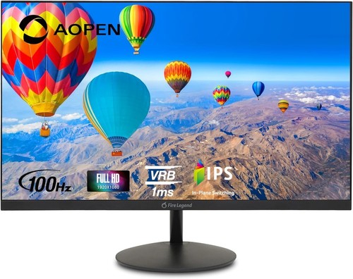 AOPEN 27SA2 Full HD 27" Gaming Monitor 100Hz 1920 x 1080 HDMI/VGA, Black