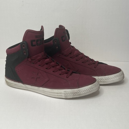 Zapatillas deportivas Converse Cons granate de cuero de caña alta zapatos para hombre talla 10,5 - Imagen 5 de 10