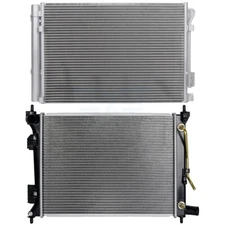 Radiator&AC Condenser Cooling Kit For 2012-13 Kia Rio Hyundai Accent 1.6L 4-Door