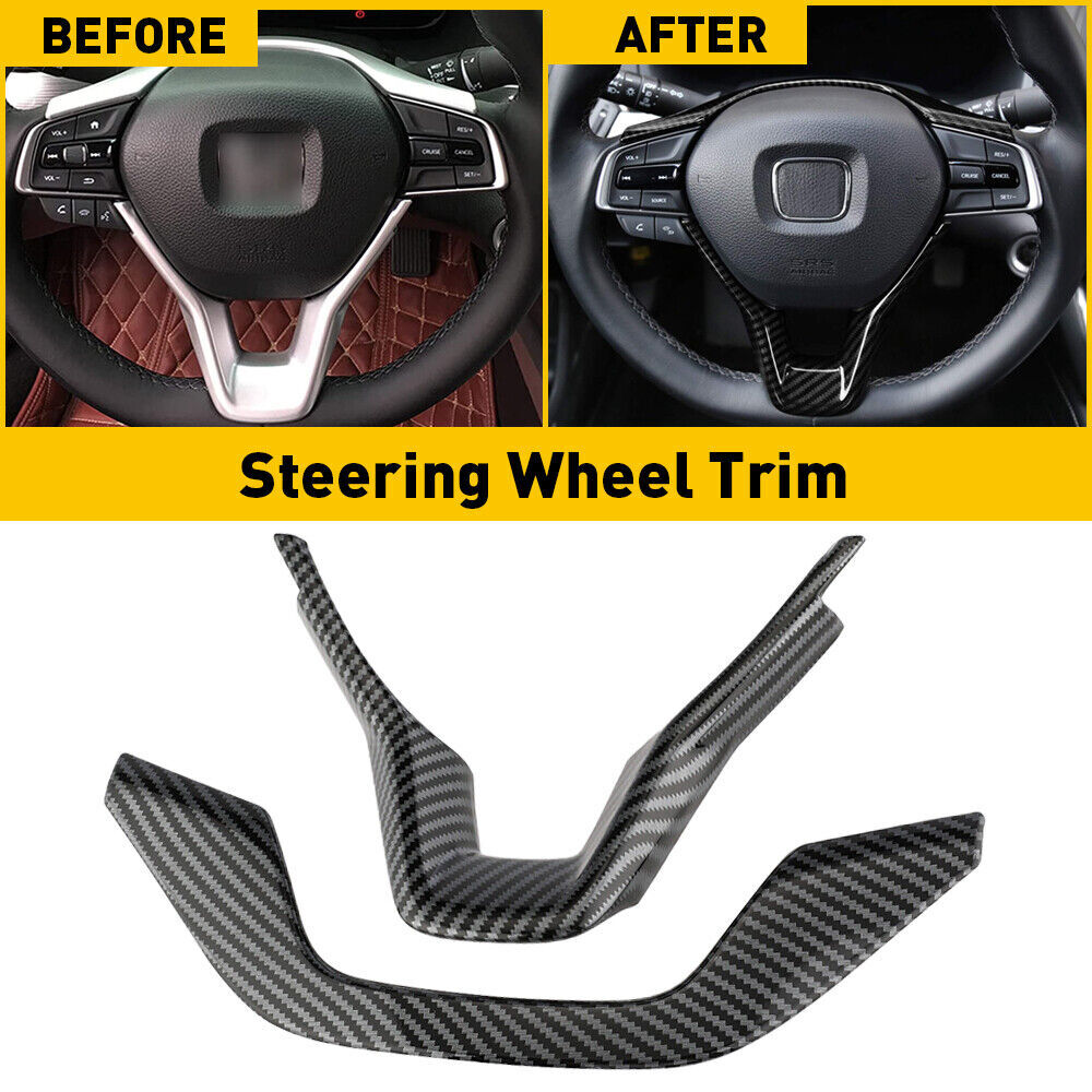 Steering Wheel Cover Trim Accessories Carbon Fiber for 2018-2022 Honda Accord