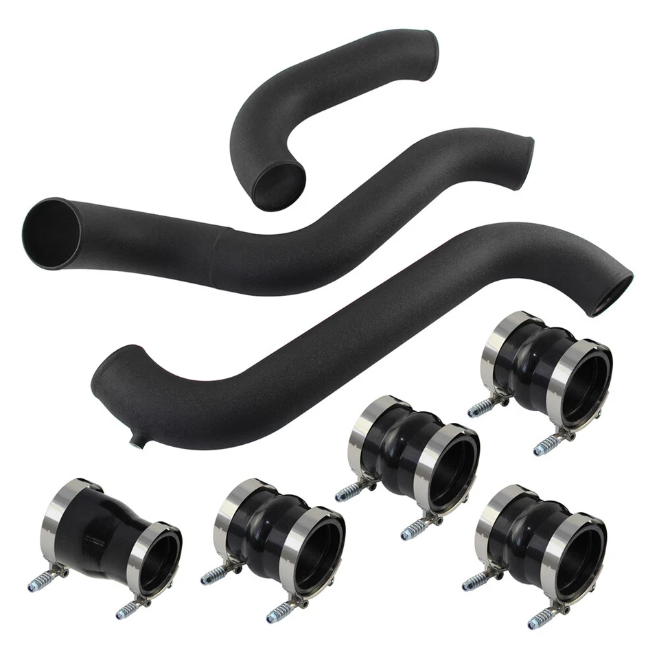 Black Intercooler Pipe &Boot Kit For GMC CHEVY 6.6 6.6L  V8 LML Duramax 11-16 - Image 4 of 4
