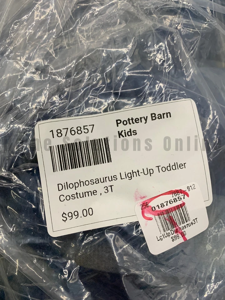 Disfraz de Halloween iluminado de dinosaurio Dilophosaurus Pottery Barn para niños 4 6 #432M Foto 4 de 4